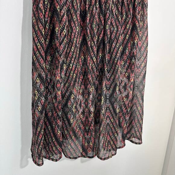Free People Periscopes in The Sky Mini Babydoll Boho Dress | Red Black | SZ S - Picture 5 of 10